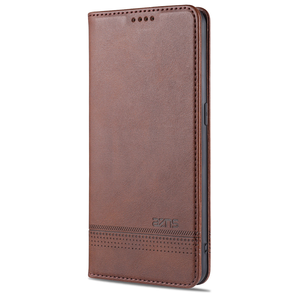 AZNS Auto-absorbed Magnetic Stand Wallet Leather Mobile Shell Case for Oppo Reno4 Pro 5G / Reno4 5G