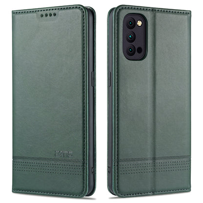 AZNS Auto-absorbed Magnetic Stand Wallet Leather Mobile Shell Case for Oppo Reno4 Pro 5G / Reno4 5G