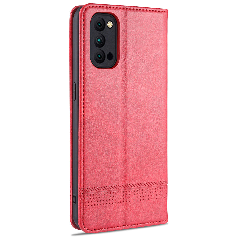 AZNS Auto-absorbed Magnetic Stand Wallet Leather Mobile Shell Case for Oppo Reno4 Pro 5G / Reno4 5G