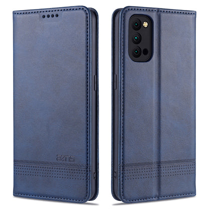 AZNS Auto-absorbed Magnetic Stand Wallet Leather Mobile Shell Case for Oppo Reno4 Pro 5G / Reno4 5G