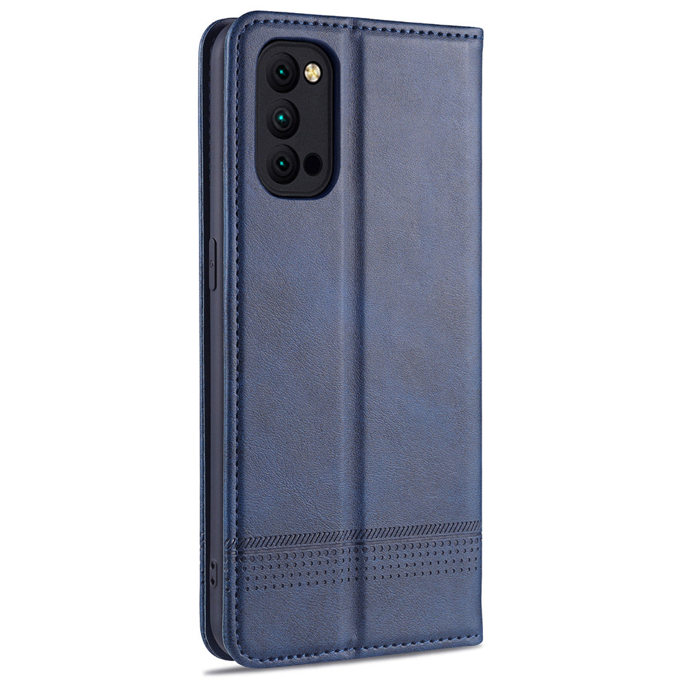 AZNS Auto-absorbed Magnetic Stand Wallet Leather Mobile Shell Case for Oppo Reno4 Pro 5G / Reno4 5G