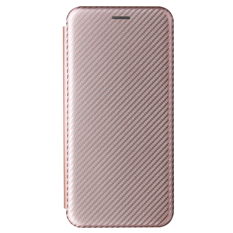 Full Coverage Auto-absorbed Carbon Fiber Leather Card Holder Cover Case for OPPO Reno 5 5G/Reno5 4G/Reno5 K/Find X3 Lite