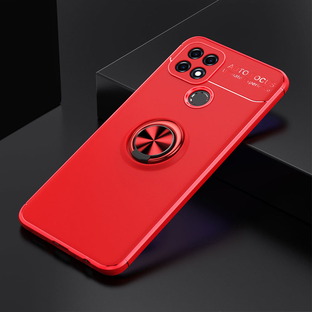 TPU Cover with Metal Ring Kickstand [Built-in Magnetic Sheet] for Oppo A15