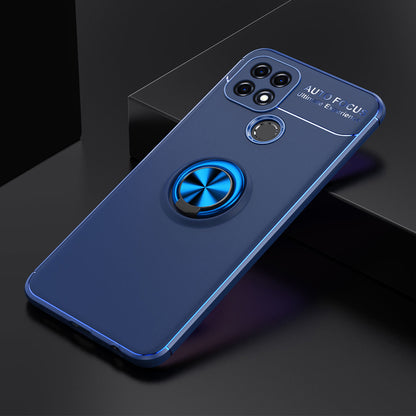 TPU Cover with Metal Ring Kickstand [Built-in Magnetic Sheet] for Oppo A15