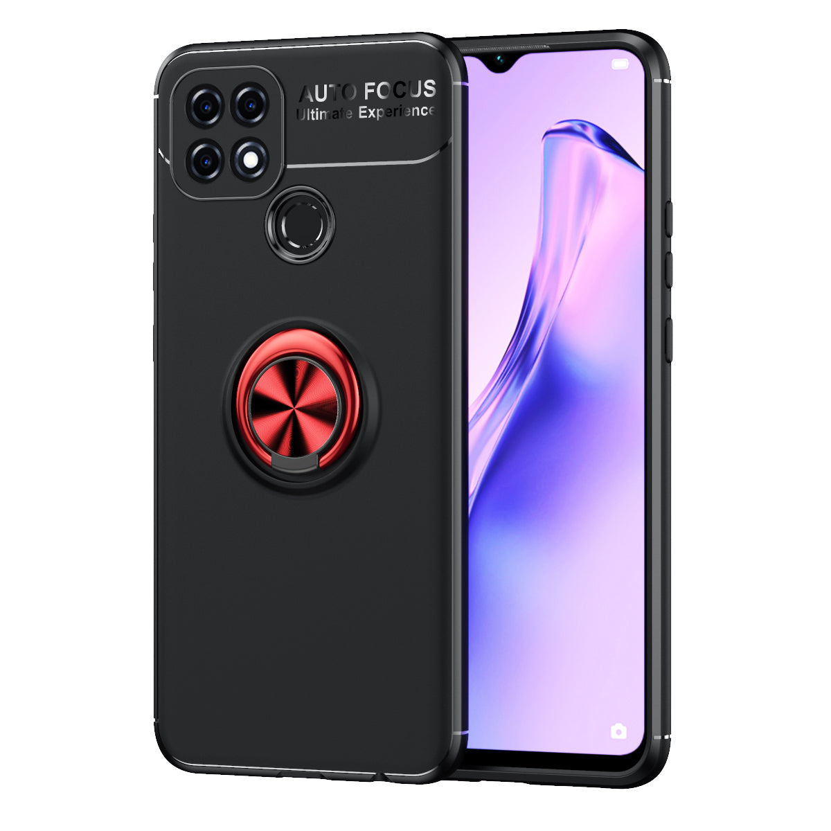 TPU Cover with Metal Ring Kickstand [Built-in Magnetic Sheet] for Oppo A15
