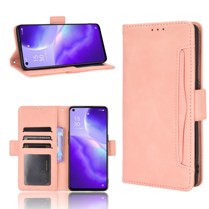Leather Wallet Protective Shell for Oppo Reno5 5G Multiple Card Slots Case