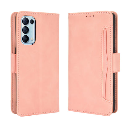 Leather Wallet Protective Shell for Oppo Reno5 5G Multiple Card Slots Case