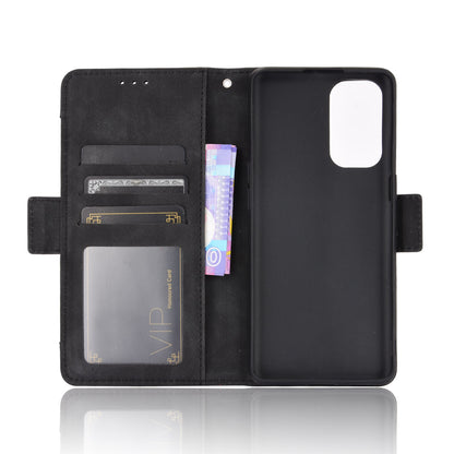 Leather Wallet Protective Shell for Oppo Reno5 5G Multiple Card Slots Case