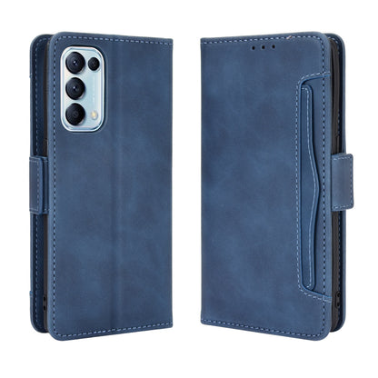 Leather Wallet Protective Shell for Oppo Reno5 5G Multiple Card Slots Case