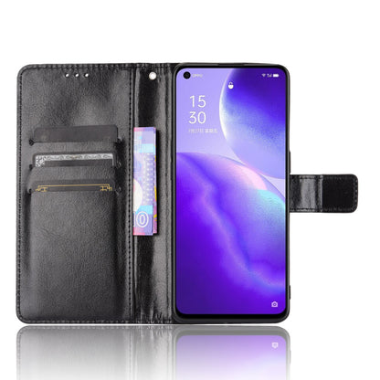 Leather Full Protection Wallet Stand Crazy Horse Shell for Oppo Reno5 5G