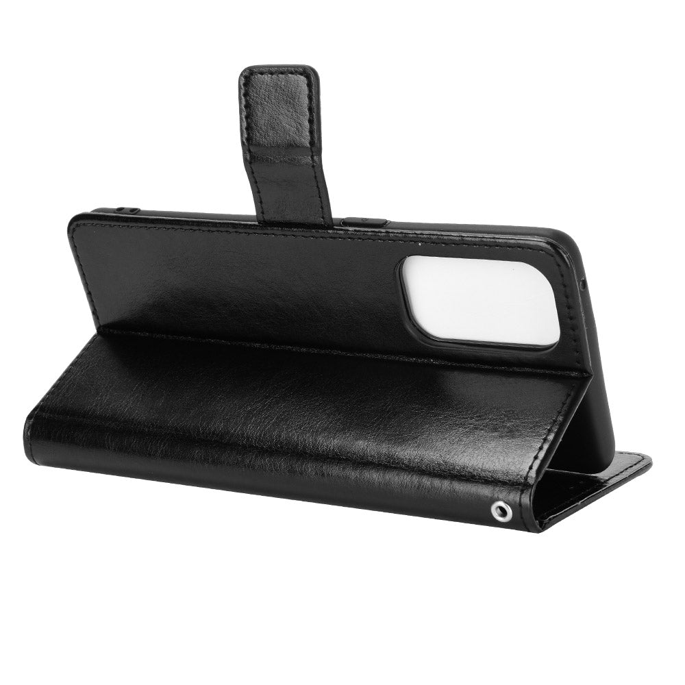 Leather Full Protection Wallet Stand Crazy Horse Shell for Oppo Reno5 5G