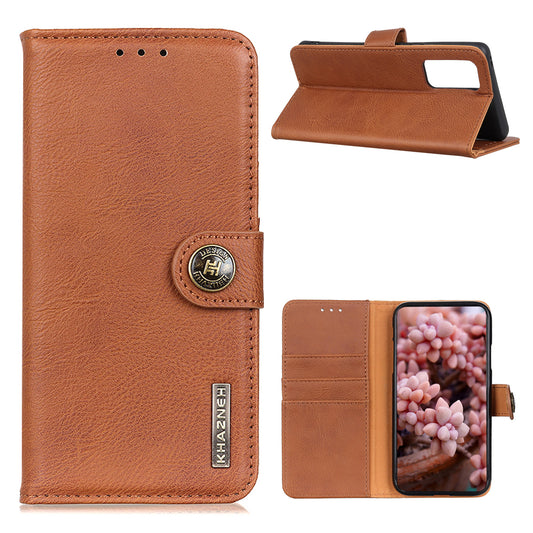 KHAZNEH Retro Style Leather Protector Case Cover for Oppo Reno5 Pro Plus 5G/Find X3 Neo Folio Flip Wallet Stand Case