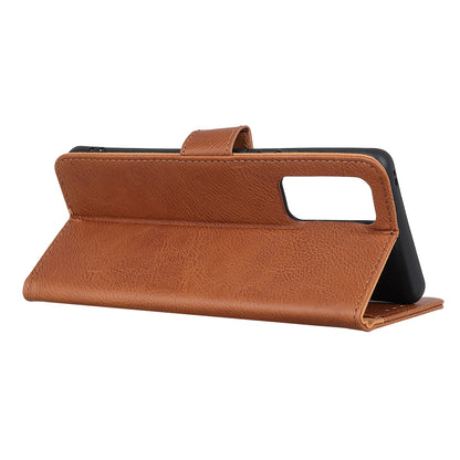 KHAZNEH Retro Style Leather Protector Case Cover for Oppo Reno5 Pro Plus 5G/Find X3 Neo Folio Flip Wallet Stand Case