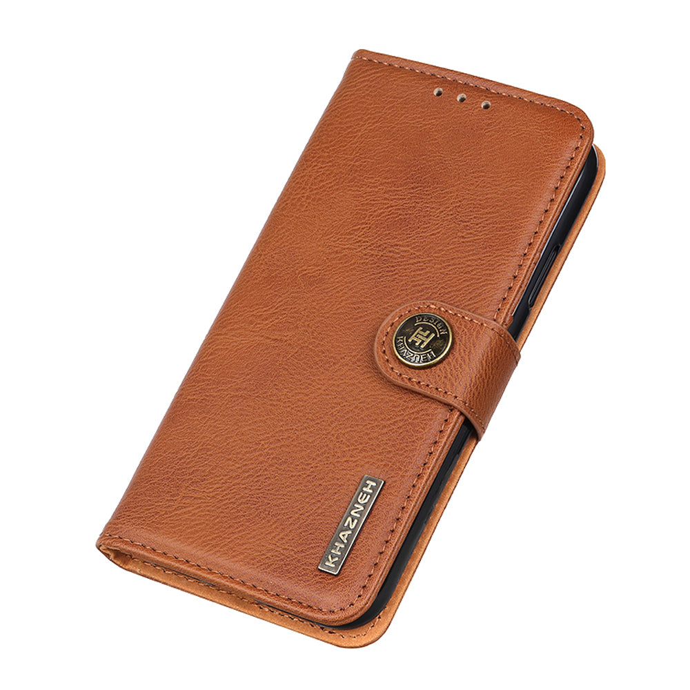 KHAZNEH Retro Style Leather Protector Case Cover for Oppo Reno5 Pro Plus 5G/Find X3 Neo Folio Flip Wallet Stand Case