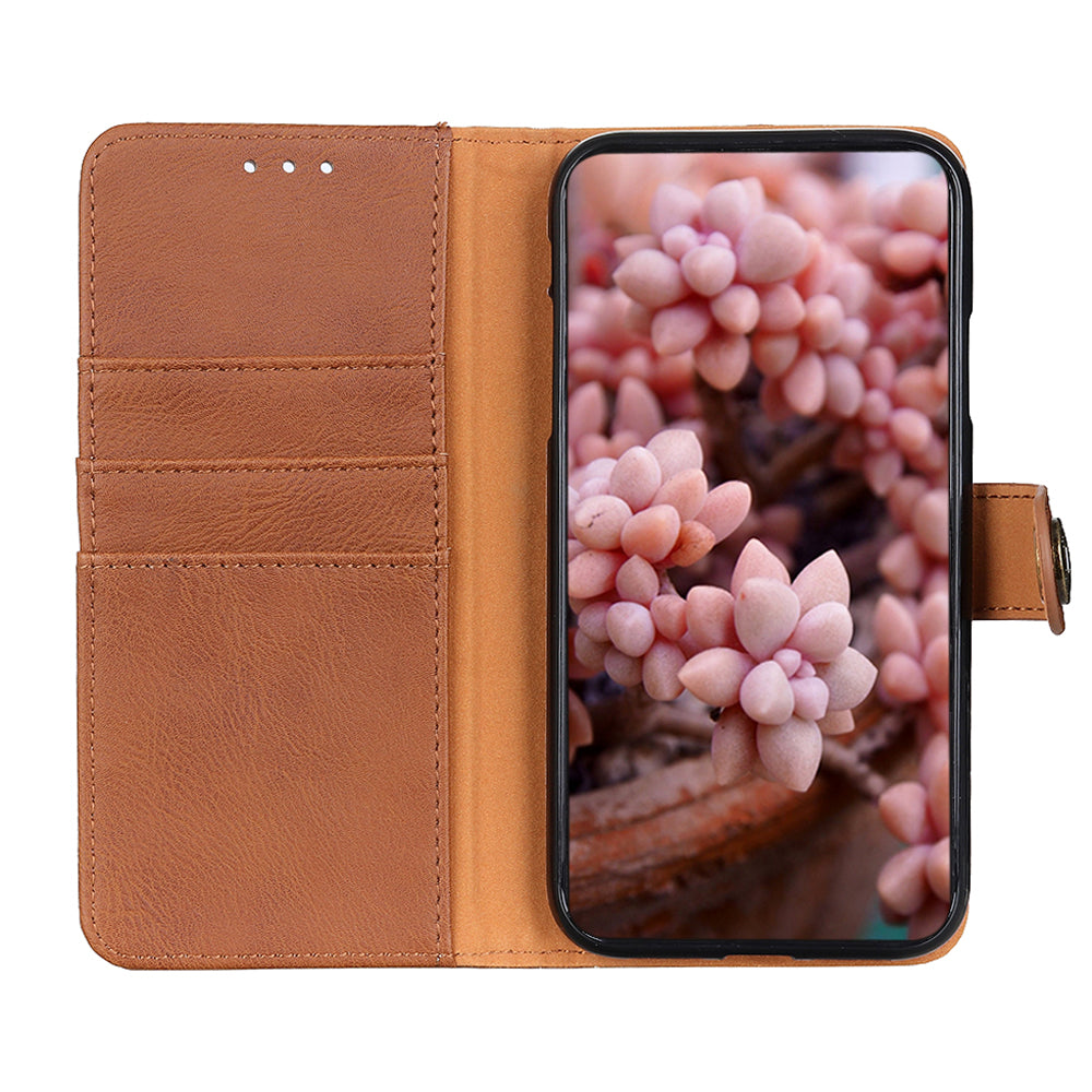 KHAZNEH Retro Style Leather Protector Case Cover for Oppo Reno5 Pro Plus 5G/Find X3 Neo Folio Flip Wallet Stand Case