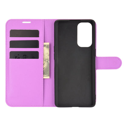Litchi Texture Leather Phone Protective Cover with Wallet Stand Design for Oppo Reno5 5G/Reno5 4G/Reno5 K/Find X3 Lite