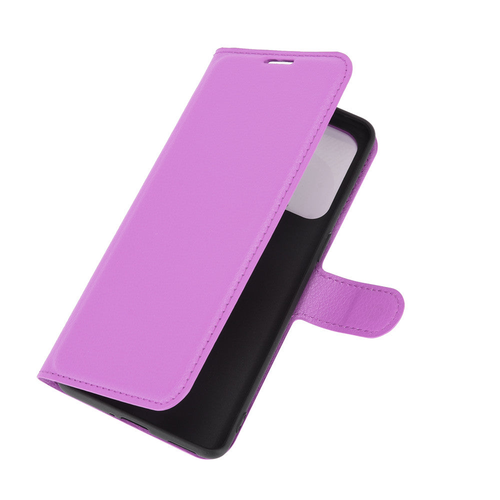 Litchi Texture Leather Phone Protective Cover with Wallet Stand Design for Oppo Reno5 5G/Reno5 4G/Reno5 K/Find X3 Lite