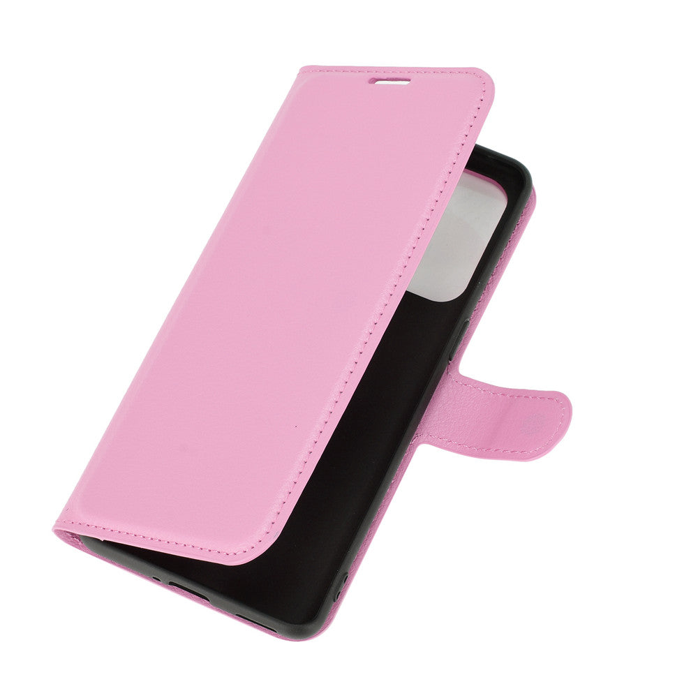 Litchi Texture Leather Phone Protective Cover with Wallet Stand Design for Oppo Reno5 5G/Reno5 4G/Reno5 K/Find X3 Lite