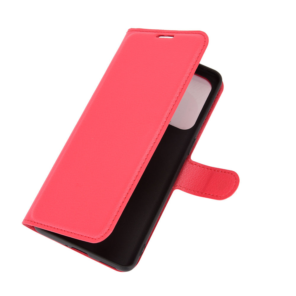Litchi Texture Leather Phone Protective Cover with Wallet Stand Design for Oppo Reno5 5G/Reno5 4G/Reno5 K/Find X3 Lite