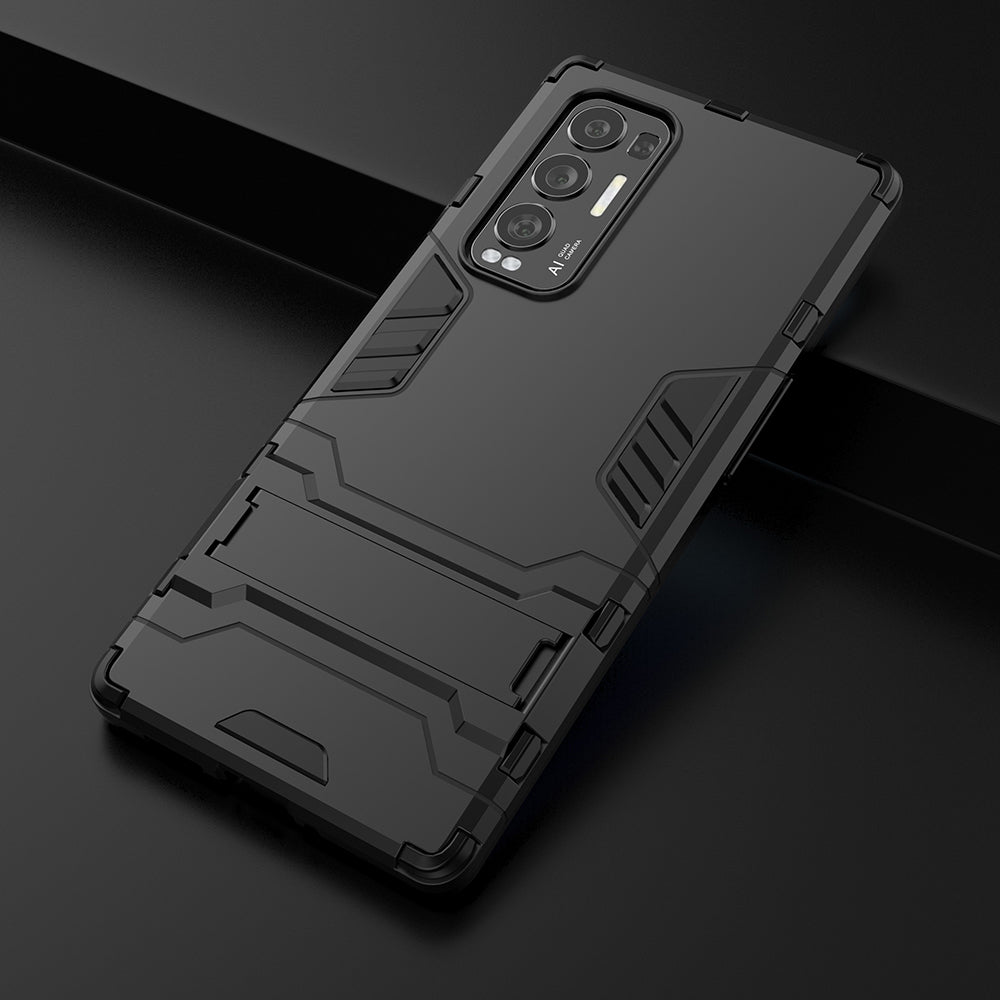 2 in 1 Kickstand Protector Plastic + TPU Hybrid Cover for Oppo Reno5 Pro+ 5G/Oppo Find X3 Neo