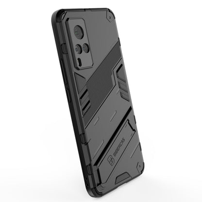 Shockproof PC + TPU Hybrid Phone Case Cover Protector with Kickstand for vivo X60 5G