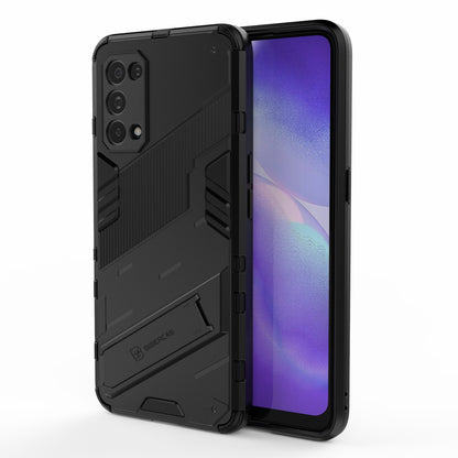 Shockproof PC + TPU Hybrid Phone Case Cover with Kickstand for Oppo Reno5 5G/Reno5 4G/Reno5 K/Find X3 Lite