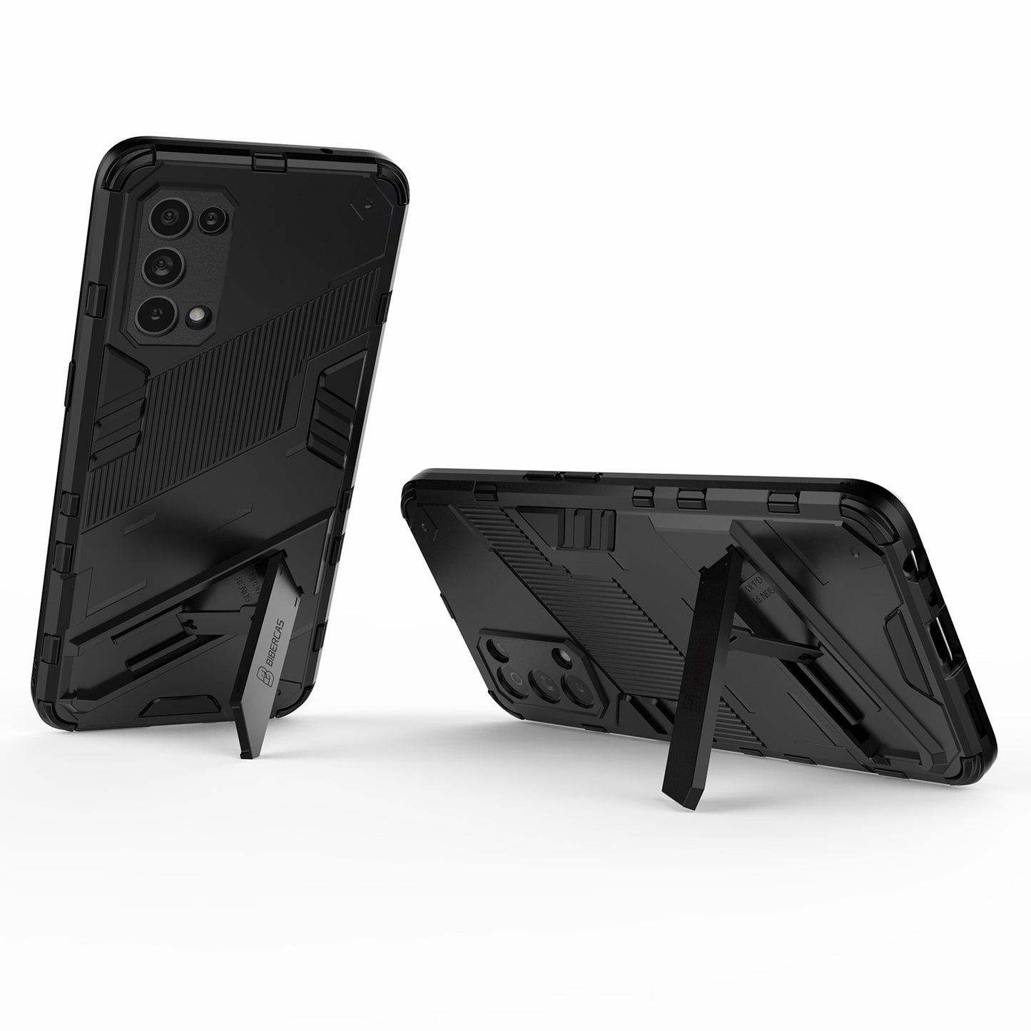 Shockproof PC + TPU Hybrid Phone Case Cover with Kickstand for Oppo Reno5 5G/Reno5 4G/Reno5 K/Find X3 Lite