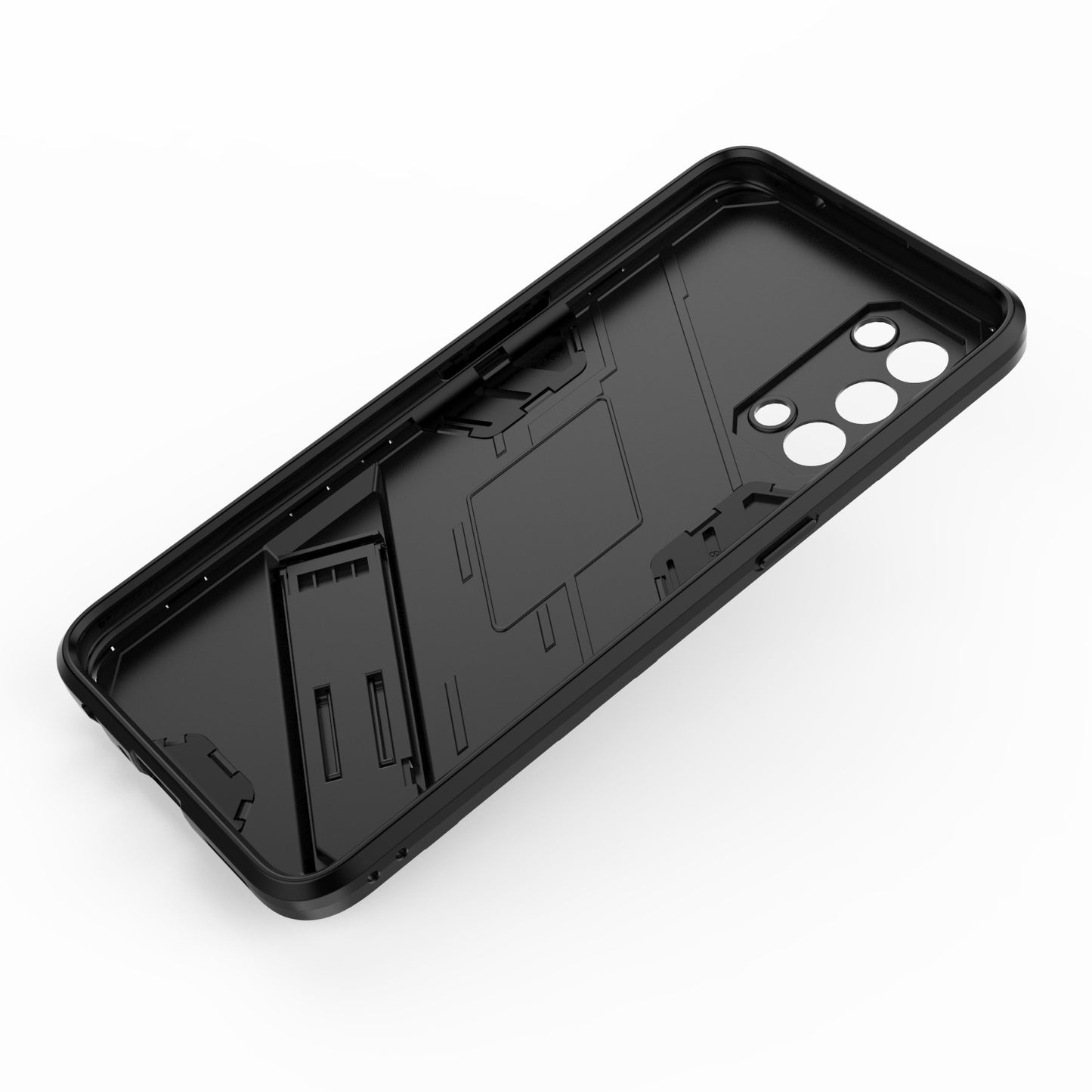 Shockproof PC + TPU Hybrid Phone Case Cover with Kickstand for Oppo Reno5 5G/Reno5 4G/Reno5 K/Find X3 Lite