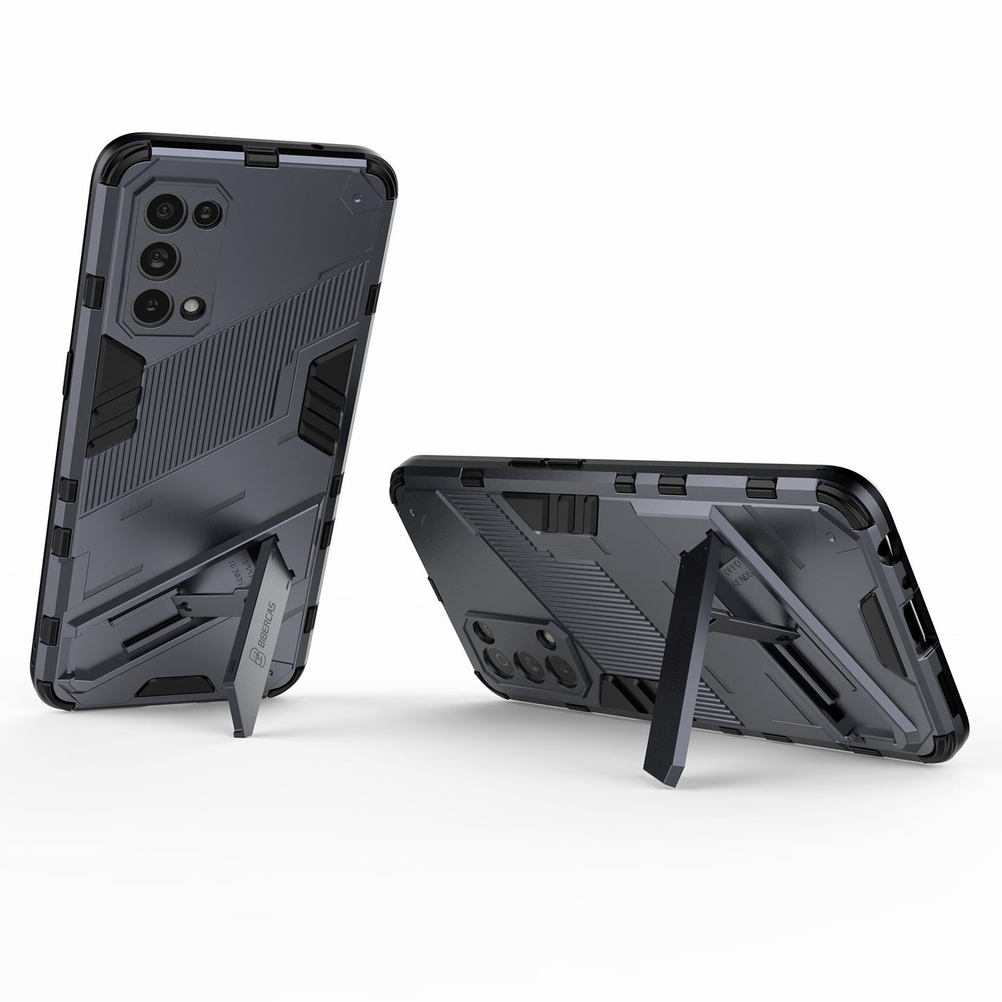 Shockproof PC + TPU Hybrid Phone Case Cover with Kickstand for Oppo Reno5 5G/Reno5 4G/Reno5 K/Find X3 Lite