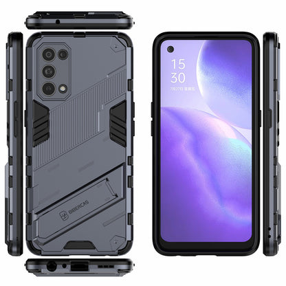 Shockproof PC + TPU Hybrid Phone Case Cover with Kickstand for Oppo Reno5 5G/Reno5 4G/Reno5 K/Find X3 Lite