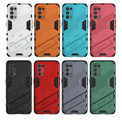 Shockproof PC + TPU Hybrid Phone Case Cover with Kickstand for Oppo Reno5 5G/Reno5 4G/Reno5 K/Find X3 Lite