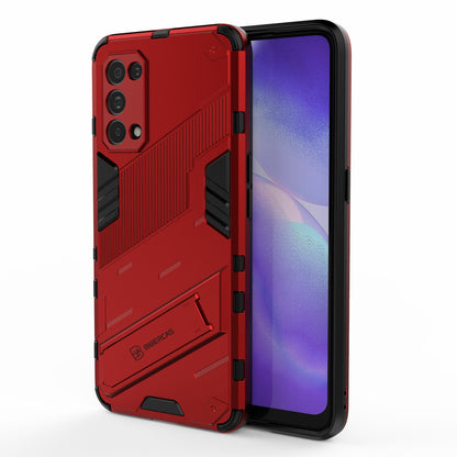 Shockproof PC + TPU Hybrid Phone Case Cover with Kickstand for Oppo Reno5 5G/Reno5 4G/Reno5 K/Find X3 Lite