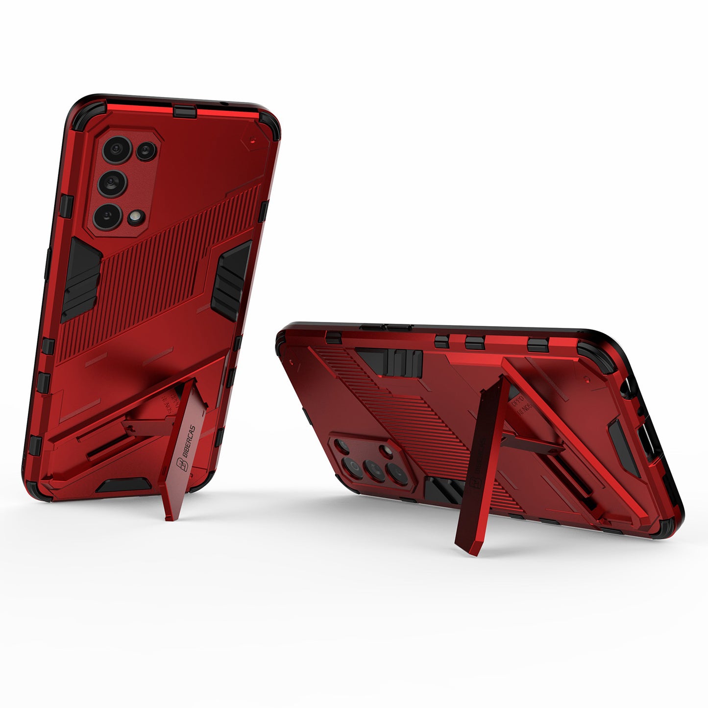 Shockproof PC + TPU Hybrid Phone Case Cover with Kickstand for Oppo Reno5 5G/Reno5 4G/Reno5 K/Find X3 Lite