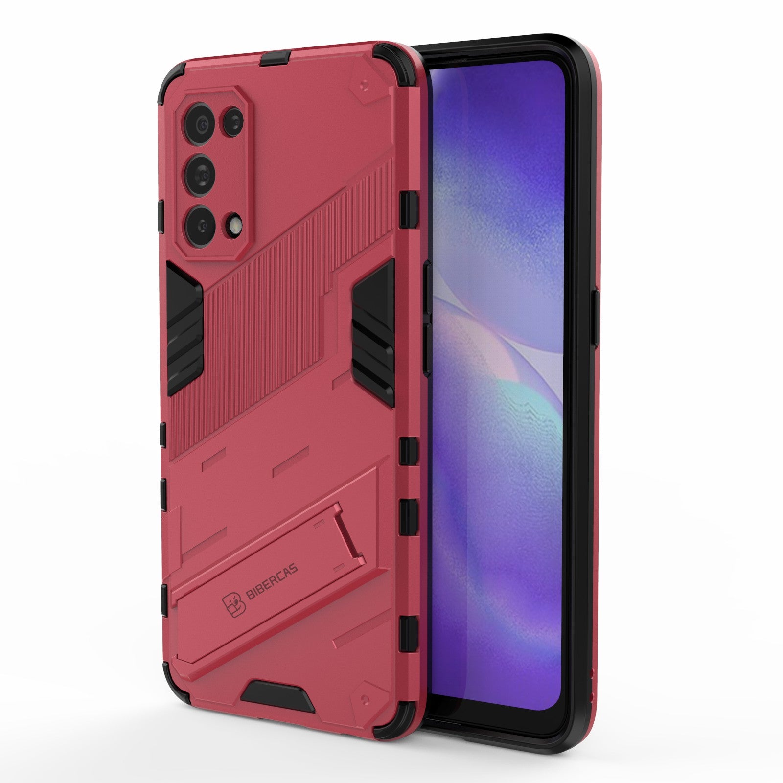 Shockproof PC + TPU Hybrid Phone Case Cover with Kickstand for Oppo Reno5 5G/Reno5 4G/Reno5 K/Find X3 Lite