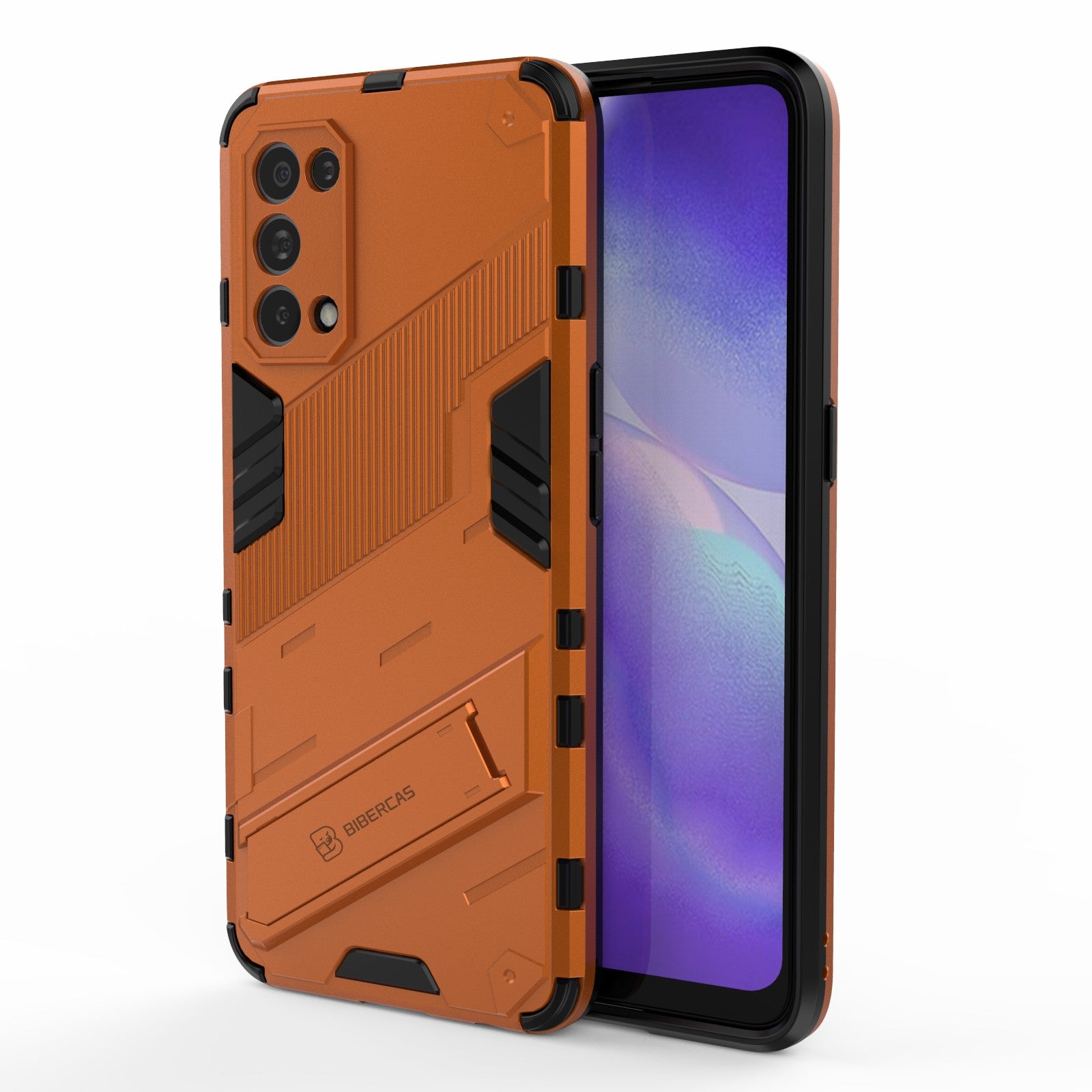 Shockproof PC + TPU Hybrid Phone Case Cover with Kickstand for Oppo Reno5 5G/Reno5 4G/Reno5 K/Find X3 Lite