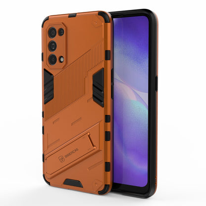 Shockproof PC + TPU Hybrid Phone Case Cover with Kickstand for Oppo Reno5 5G/Reno5 4G/Reno5 K/Find X3 Lite