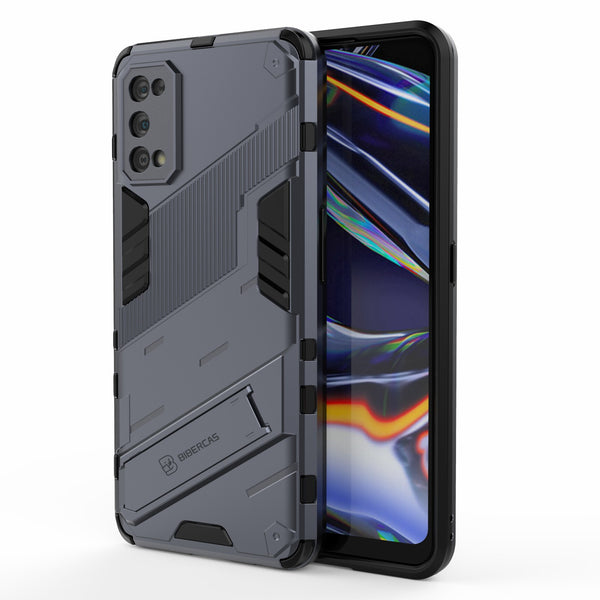 Shockproof PC + TPU Hybrid Phone Case Cover with Kickstand for Realme 7 Pro