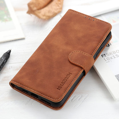 KHAZNEH Magnetic Clasp Wallet Design Retro Style PU Leather Case for Oppo A94/F19 Pro/Reno5 F