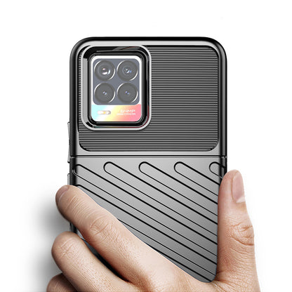 Thunder Series Twill Texture Stylish Flexible TPU Case Phone Shell for Realme 8/8 Pro