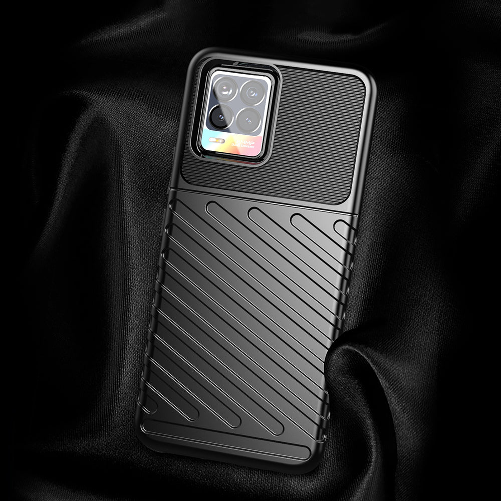 Thunder Series Twill Texture Stylish Flexible TPU Case Phone Shell for Realme 8/8 Pro