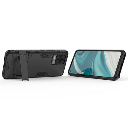 2-in-1 PC + TPU Hybrid Phone Case Cover Shell with Kickstand for Realme 8 4G