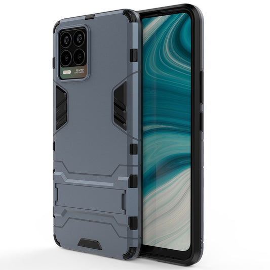 2-in-1 PC + TPU Hybrid Phone Case Cover Shell with Kickstand for Realme 8 4G
