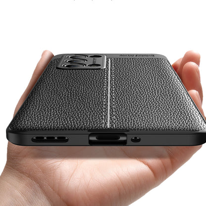 Litchi Texture Full Coverage Leather Flexible TPU Protective Back Cover Case for Oppo Reno6 Pro+ 5G/Pro 5G (Snapdragon)