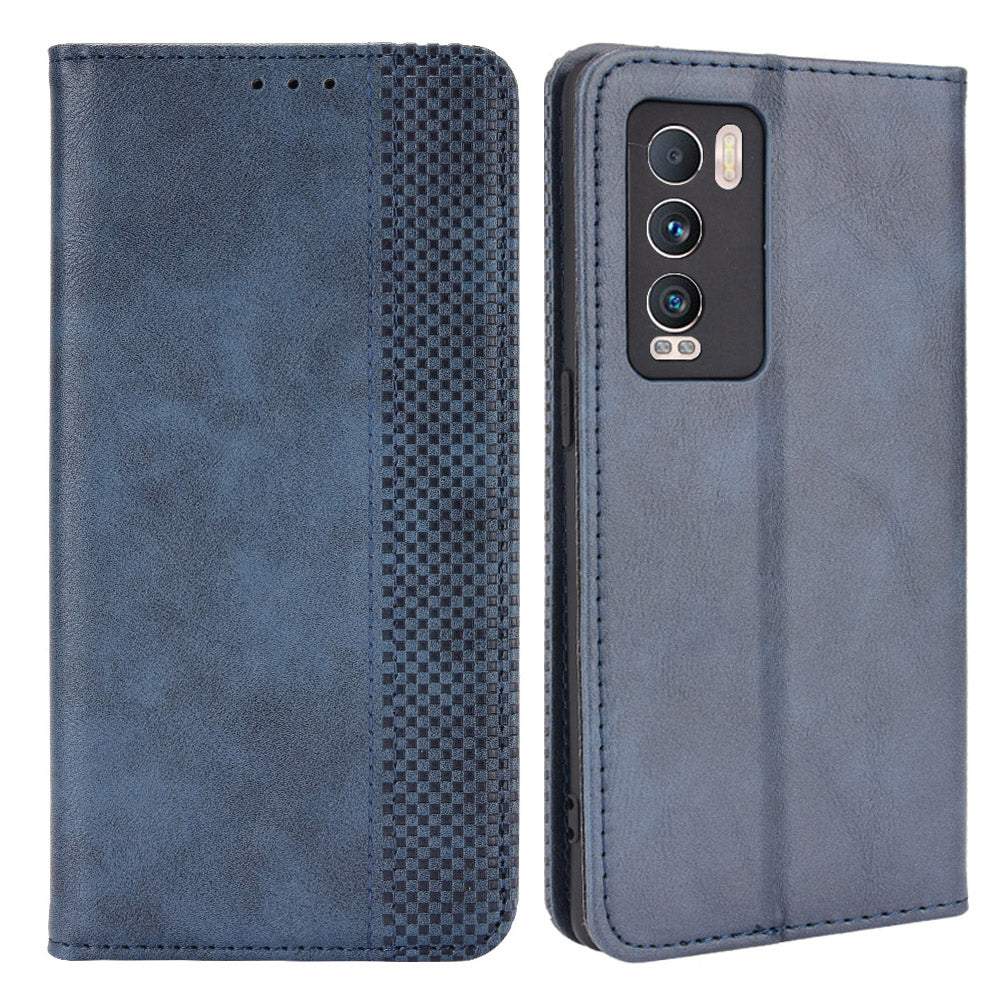 Retro Surface Well-Protected Anti-Drop Auto-Absorbed Leather Phone Wallet Stand Case Cover for Realme GT Explorer Master