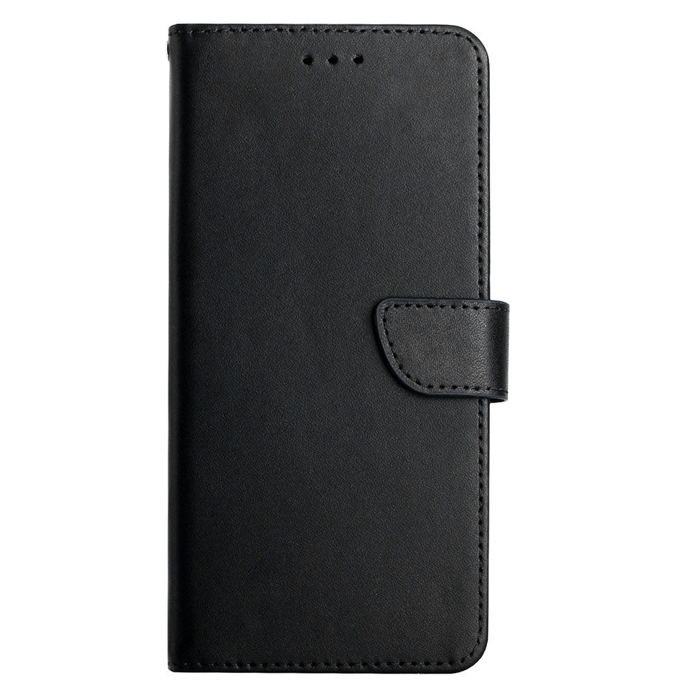 For Oppo A52/A72/A92 Solid Color Nappa Texture Genuine Leather Outer Cover + Soft TPU Inner Shell with Stand Wallet