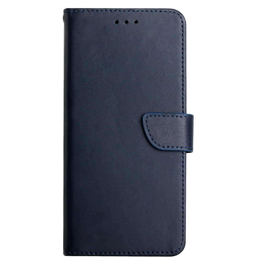 For Oppo A52/A72/A92 Solid Color Nappa Texture Genuine Leather Outer Cover + Soft TPU Inner Shell with Stand Wallet
