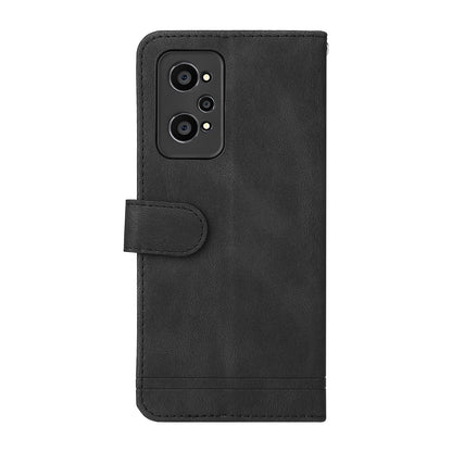 Retro Tree Pattern Metal Button Decor Stand Wallet PU Leather Phone Case Cover for Realme GT Neo2 5G/GT Neo 3T 5G