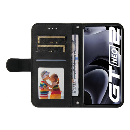 Retro Tree Pattern Metal Button Decor Stand Wallet PU Leather Phone Case Cover for Realme GT Neo2 5G/GT Neo 3T 5G