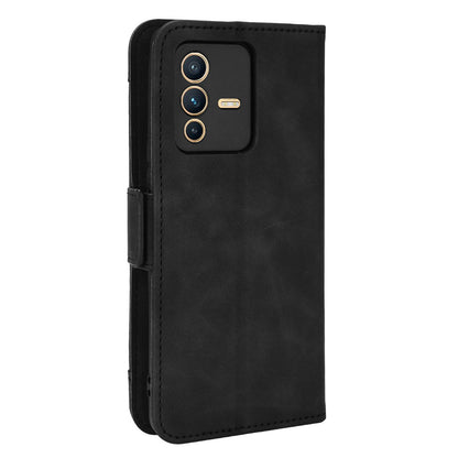 For vivo S12 Pro / V23 Pro Multi-Card Slots Wallet Phone Case Premium PU Leather Stand Magnetic Flip Protective Cover