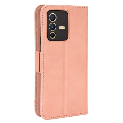 For vivo S12 Pro / V23 Pro Multi-Card Slots Wallet Phone Case Premium PU Leather Stand Magnetic Flip Protective Cover